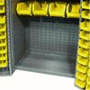 Global Industrial Bin Cabinet with 132 Yellow Bins, 38x24x72 662147YL